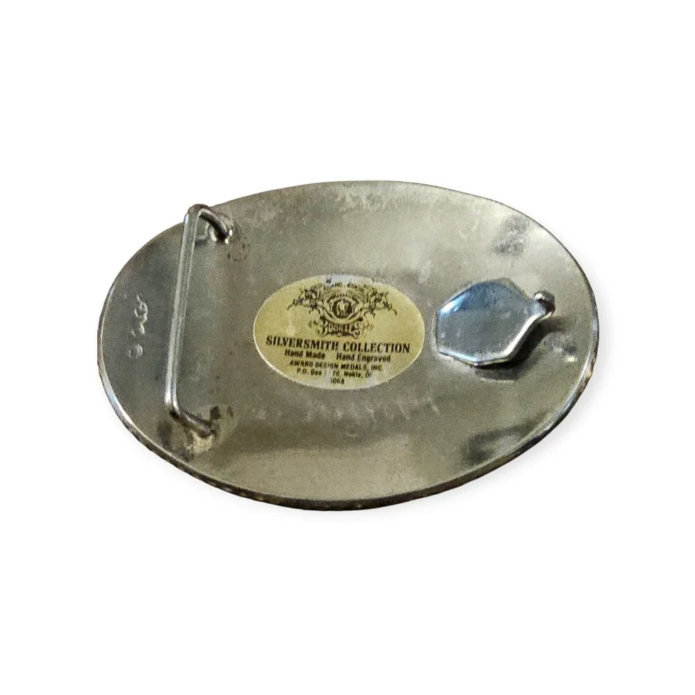 Award design metals silversmith collection oval belt buckle 